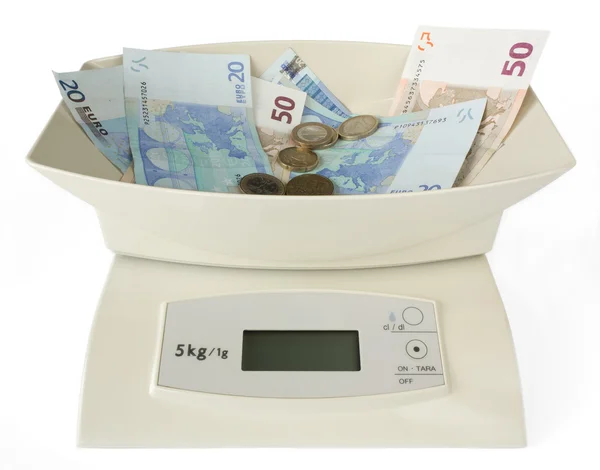 Scales with Money — Stock Photo, Image