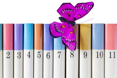 Books with a Silk Butterfly clipart