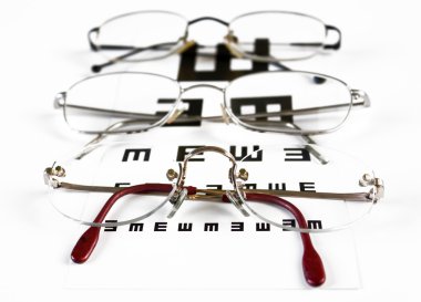 Glasses & Eye Chart clipart