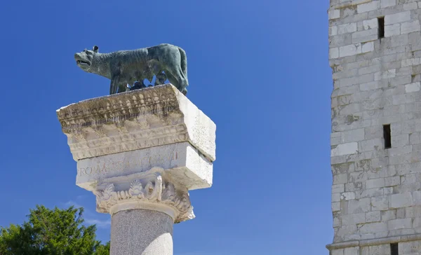 Римская волчица в Аквилее — стоковое фото
