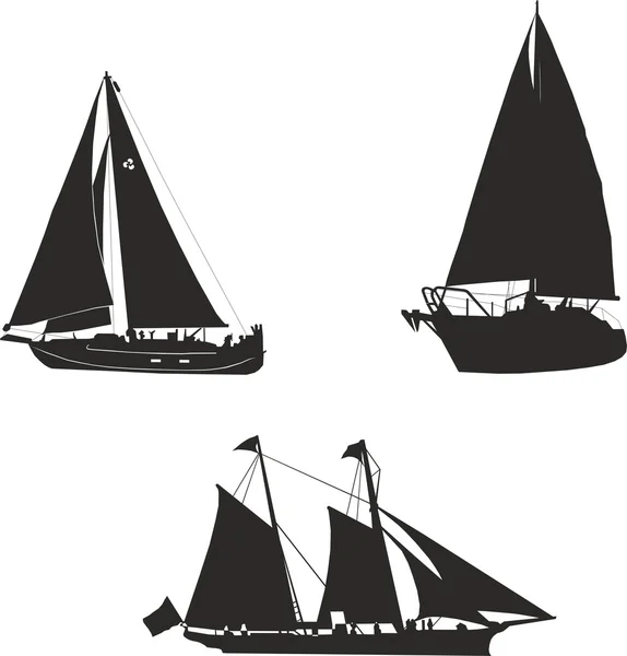 Jacht silhouetts — Zdjęcie stockowe