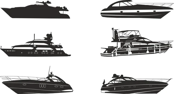 Yacht silhouetts — Stockfoto