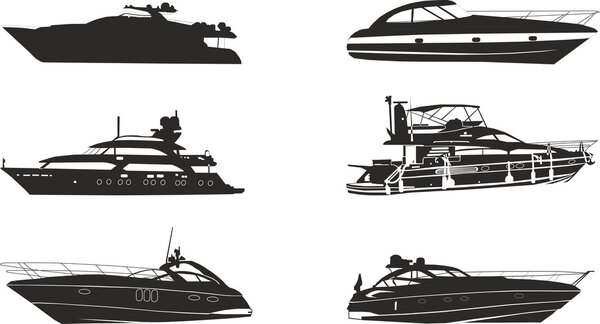 Yacht silhouetts