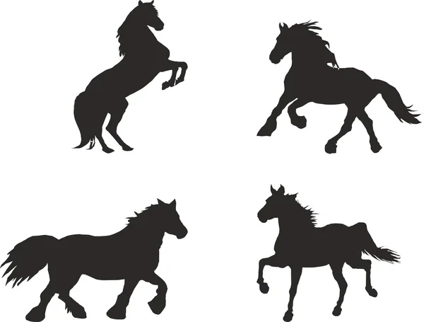 Силуэты лошадей Лицензионные Стоковые Фото