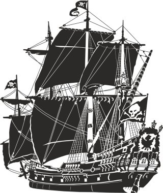 Pirate ship clipart