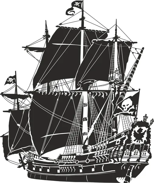 Пиратский корабль — стоковое фото