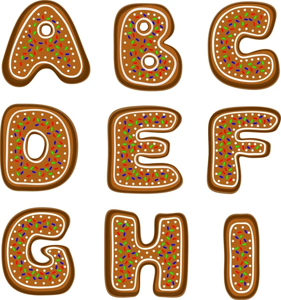 stock image Gingerbread alphabet 1