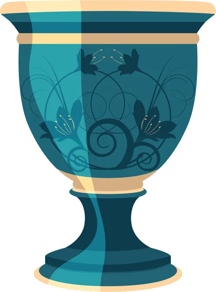 Цветочный горшок, векторная иллюстрация цветочной вазы — стоковый вектор