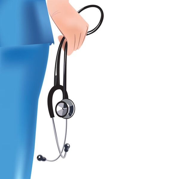 Доктор с фонендоскопом. Скорая помощь. Первая помощь
.