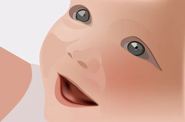 Portrait of baby, happy little boy — Stock Vector