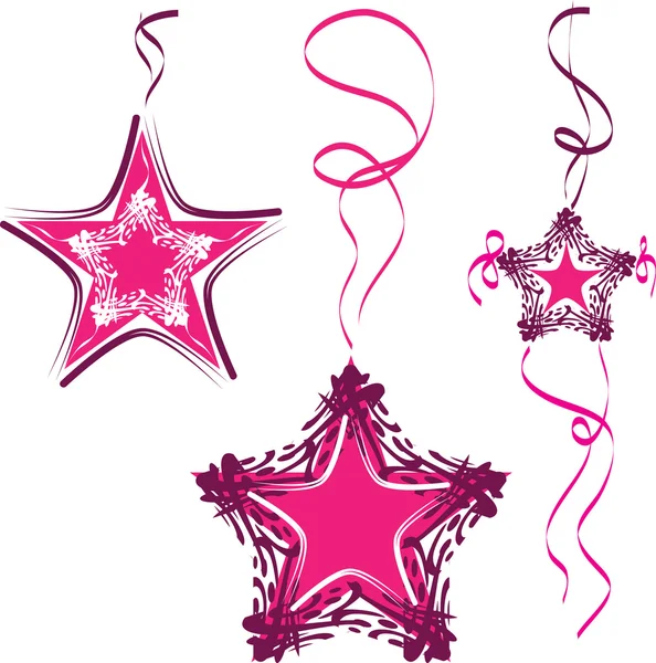 Étoile décorative, pendentifs — Image vectorielle