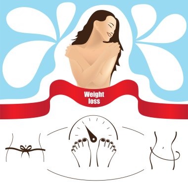 Weight loss, vector template clipart