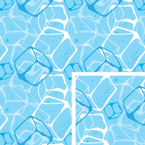 Seamless background ice cubes — Stock Vector