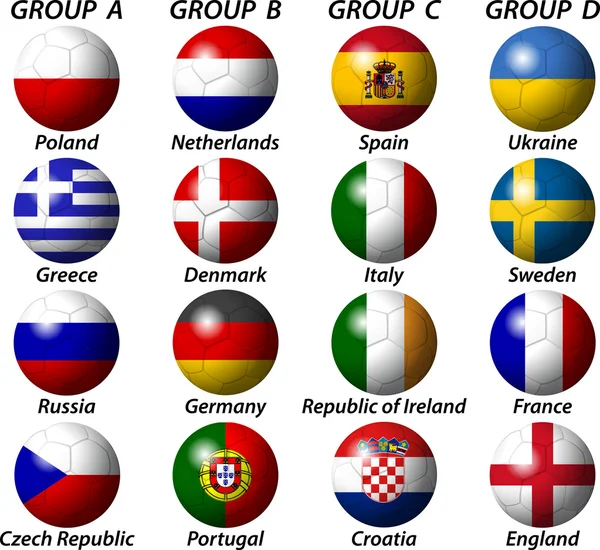 Grupo UEFA Euro 2012 — Archivo Imágenes Vectoriales