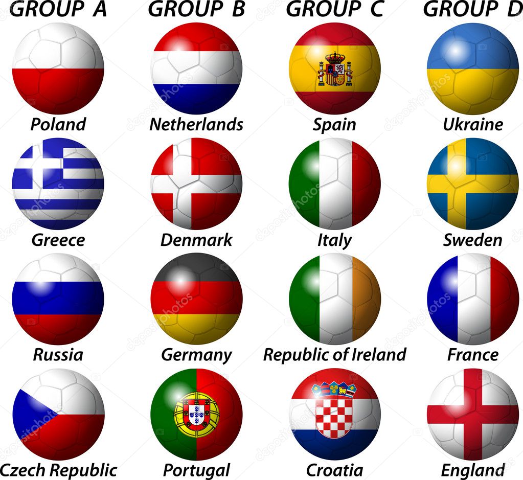UEFA Euro 2012 Group — Stock Vector © Milagli #11272024