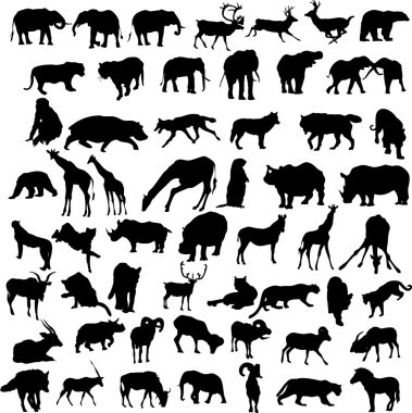 Animals silhouette clipart