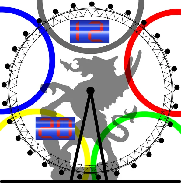 Символ Лондона на годиннику — стоковий вектор