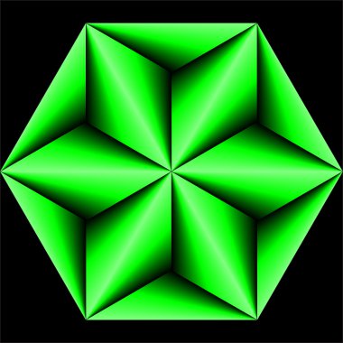 soyut çokgen yeşil