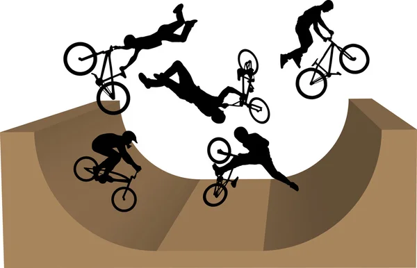 Cycling bmx silhouette