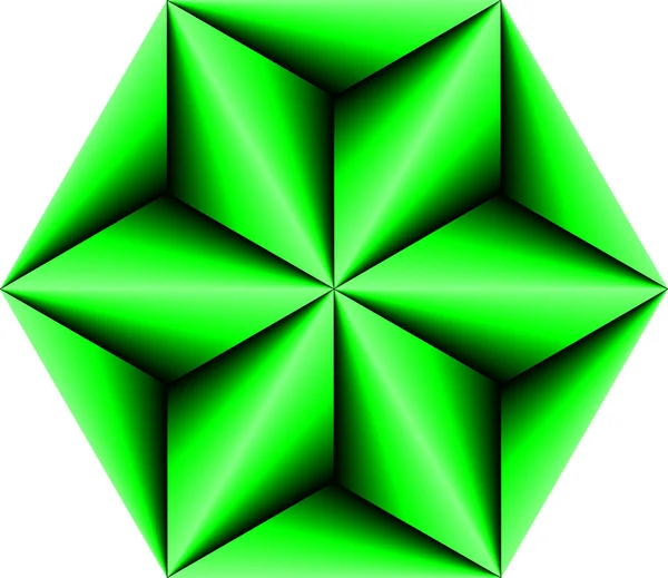 Abstract Polygon Green — Stock Vector