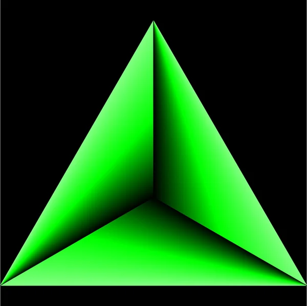 Zelená abstraktní trojúhelník — Stockový vektor