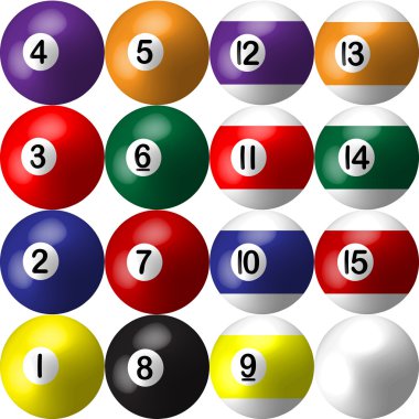 Complex billiard balls clipart