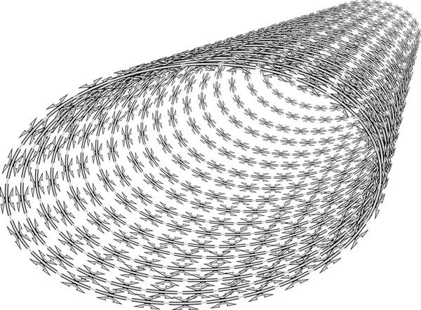 Taggtråd i ringar — Stock vektor