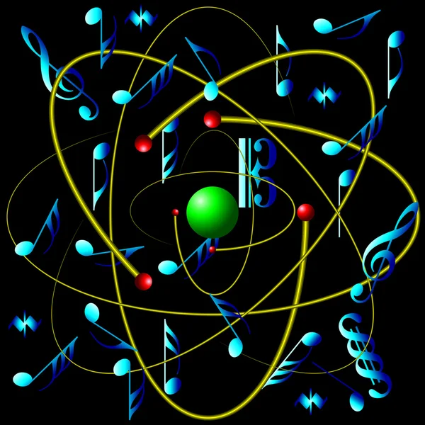 Hudba fyzika a chemie — Stockový vektor