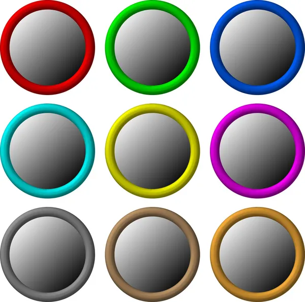 Botões círculo — Vetor de Stock
