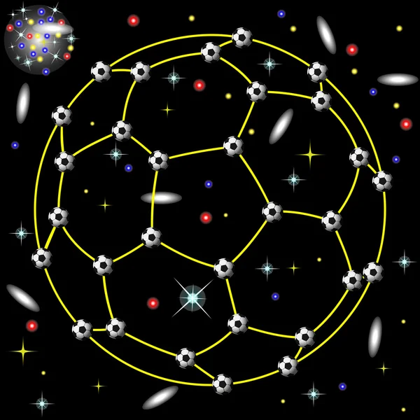 Constellation of football — Stock Vector