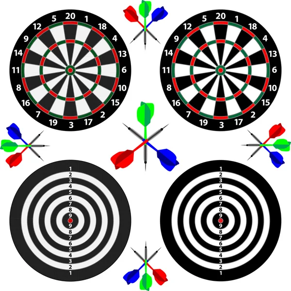 Darts target — Stock Vector