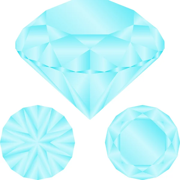 Diamant blauw — Stockvector
