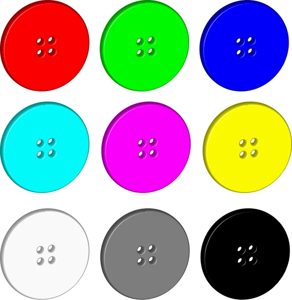 Buttons for clothing — Stock Vector