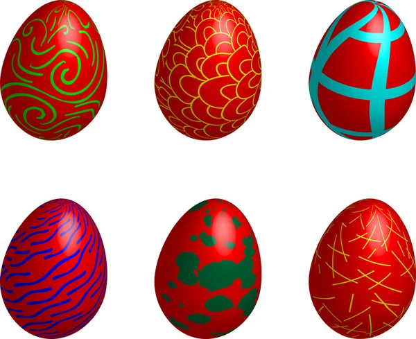 Œufs de Pâques colorés — Image vectorielle