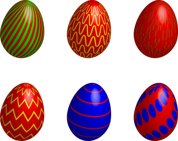 Œufs de Pâques colorés — Image vectorielle