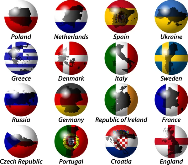 Groupes et drapeau de l'État — Image vectorielle