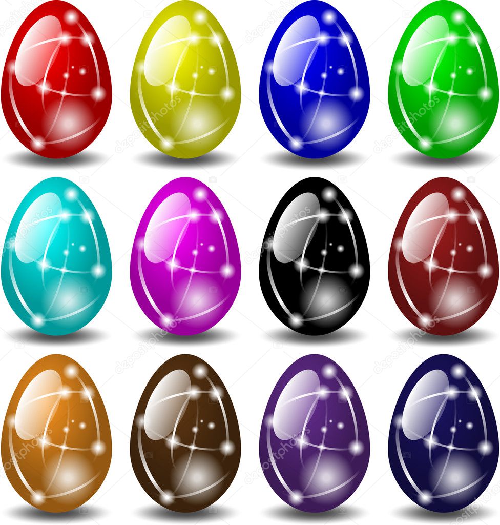 Glass Easter eggs