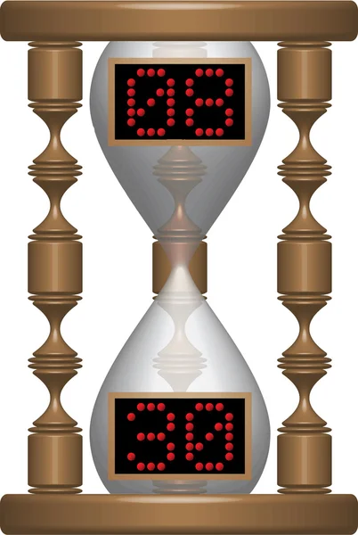 Hourglass digital — Stock Vector