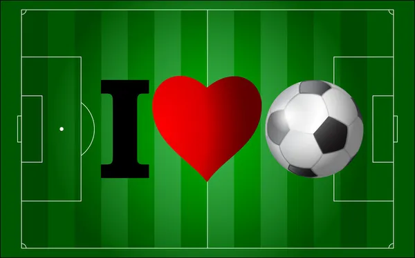 我爱足球 — 图库矢量图片
