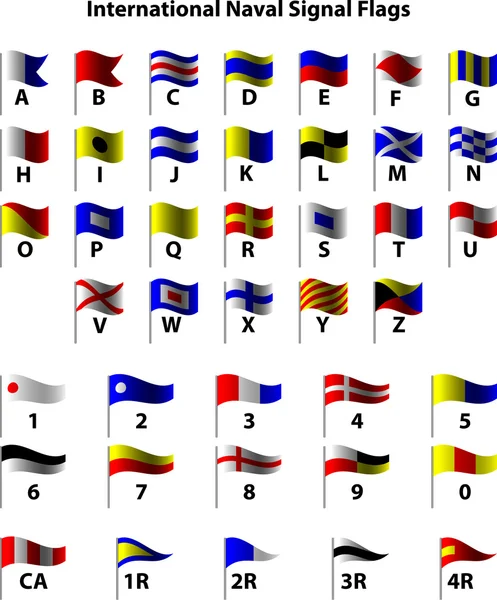 Nautical Flags — Stock Vector