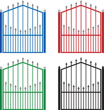Metal fence clipart