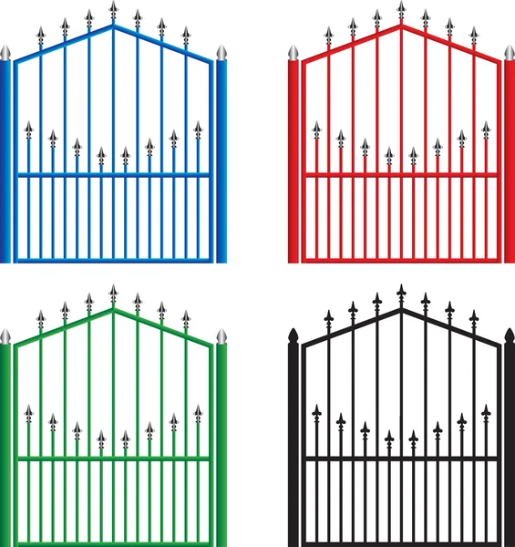 Metal fence — Stock Vector
