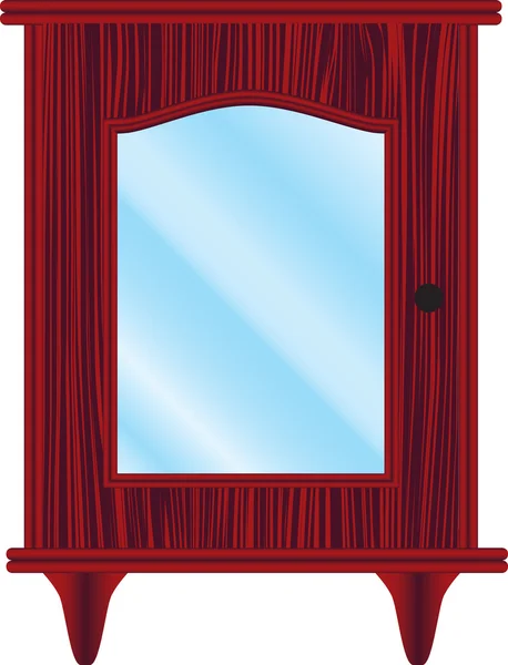 ガラスの赤とドレッサー — ストックベクタ