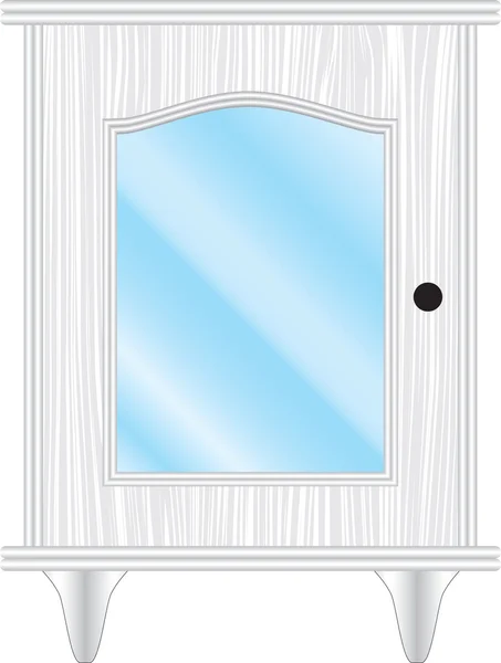 Dresser com vidro branco — Vetor de Stock