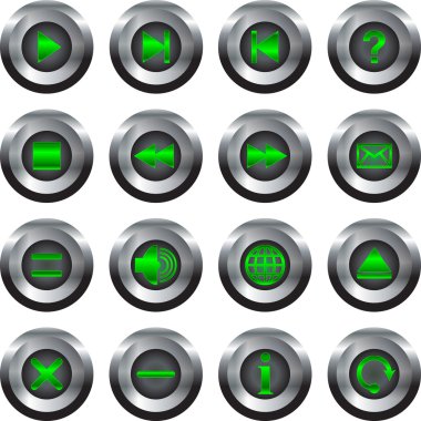 Mobile button green clipart