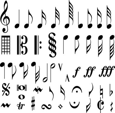 Music symbols clipart