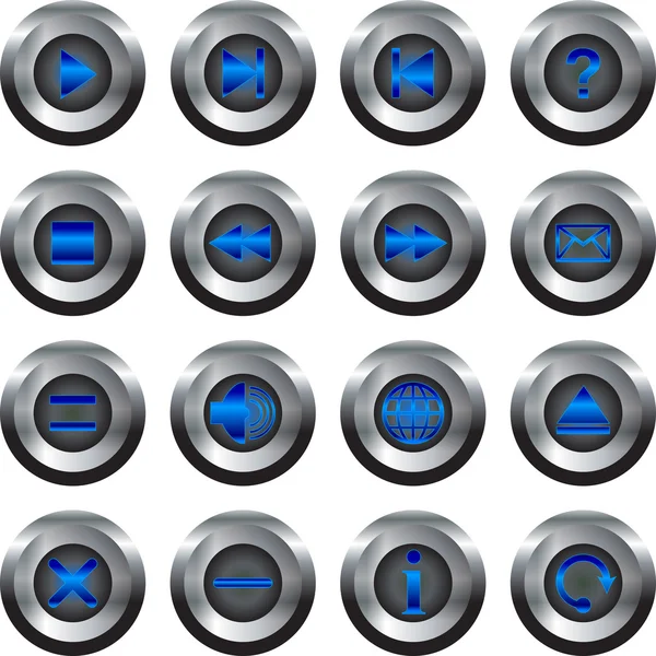 Mobiele knop blauw — Stockvector
