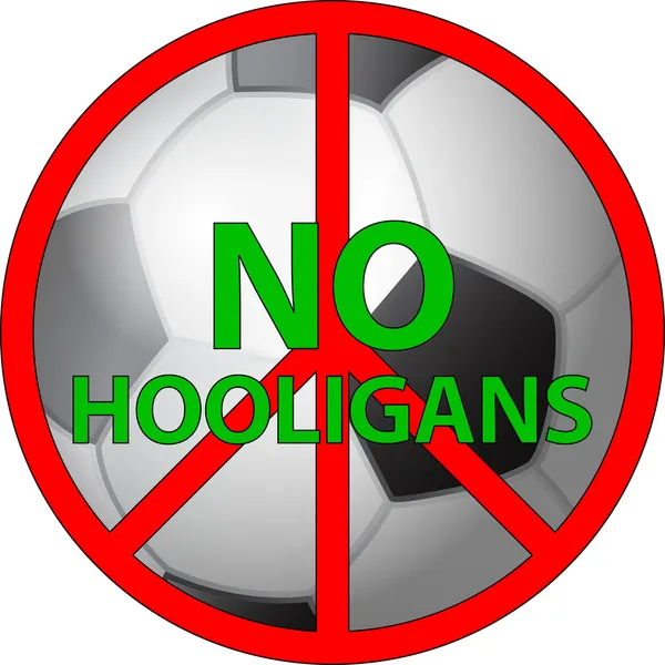 Geen hooligans — Stockvector