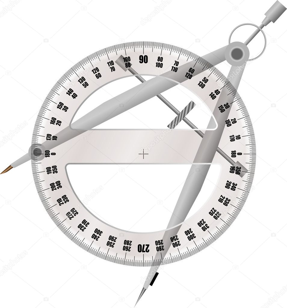 Protractor and compass