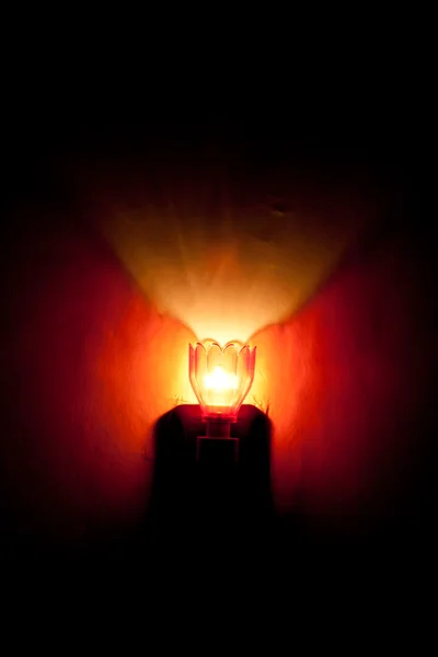 Röd lampa - lodrät — Stockfoto